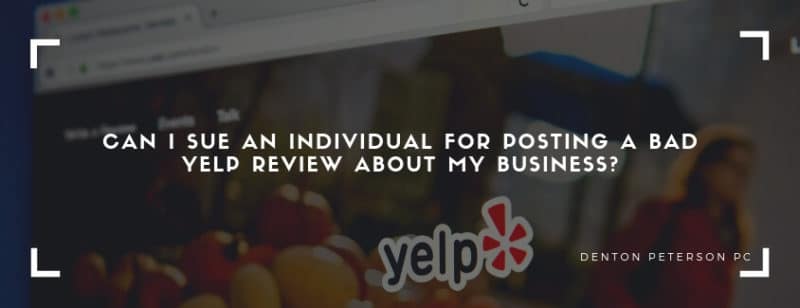 Can I Sue Someone for a Bad Yelp Review About My Business?