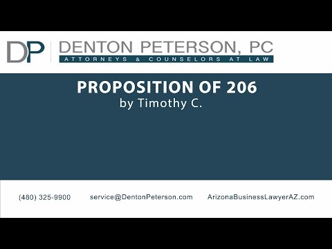 Proposition 206 in Arizona | Denton Peterson, P.C.