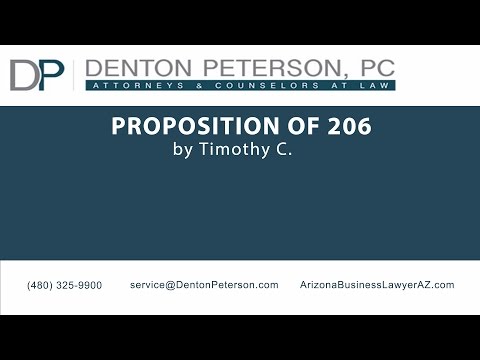 Proposition 206 in Arizona | Denton Peterson, P.C.