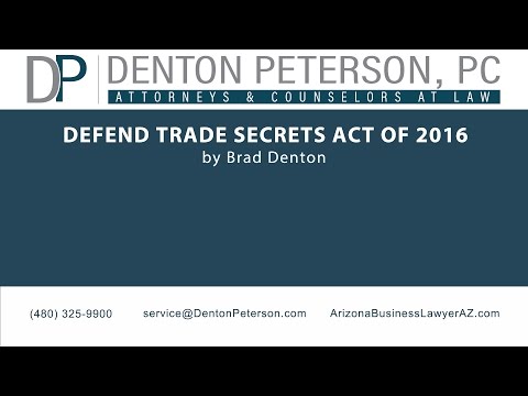 Defend Trade Secrets Act of 2016 | Denton Peterson, P.C.