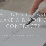 What does it take to make a binding contract?