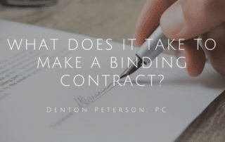 What does it take to make a binding contract?