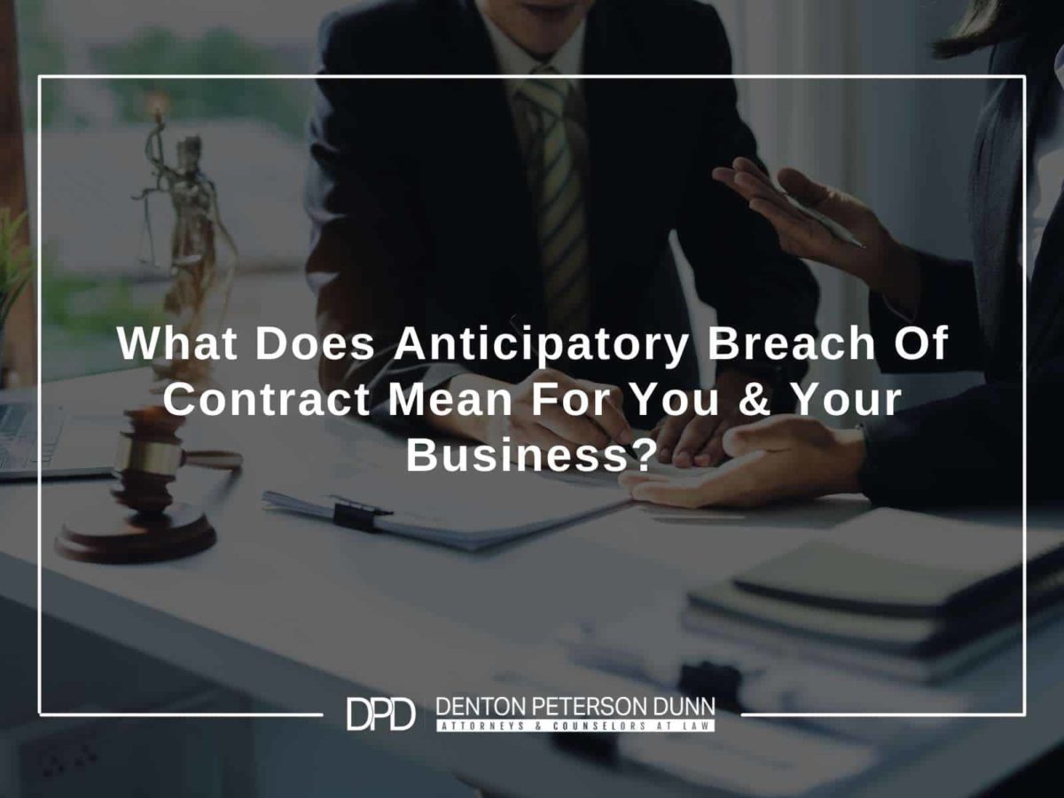 what is anticipatory breach of contract