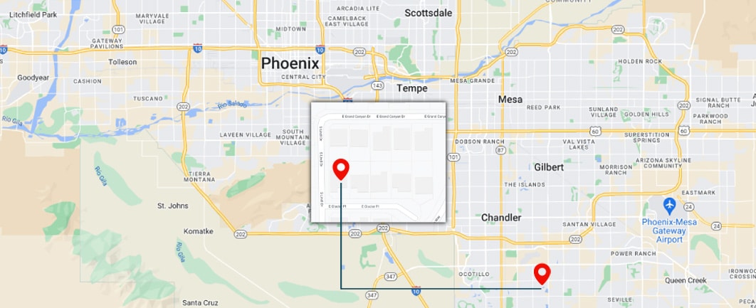 Map Showing The Location Of Our Debt Collection Law Firm In Phoenix