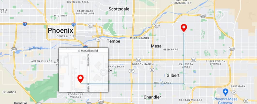 Map Showing Our Business Law Firm's Location